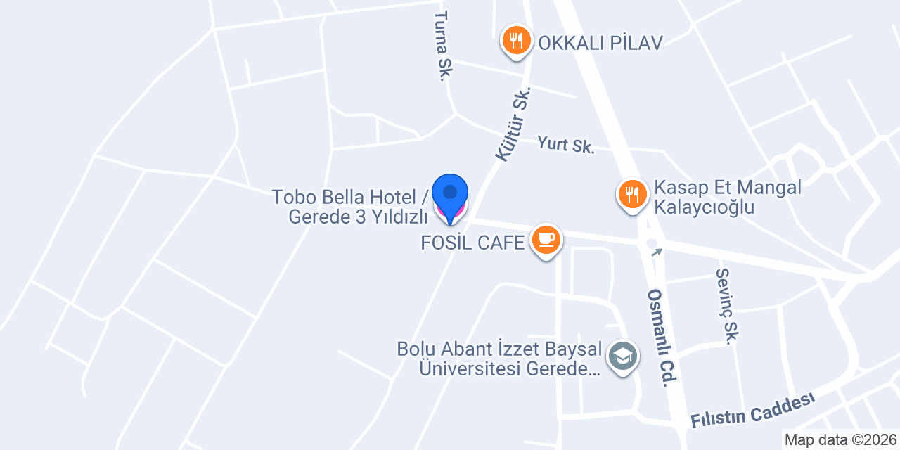 Tobo Bella Hotel / Gerede 3 Yıldızlı konumu