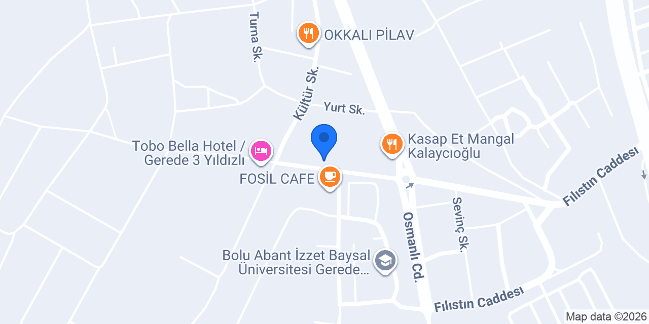 Yurtkur Gerede Yurt Müdürlüğü konumu