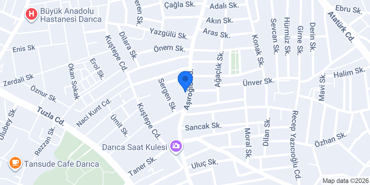 Tatbak Aşıroğlu Şubesi konumu