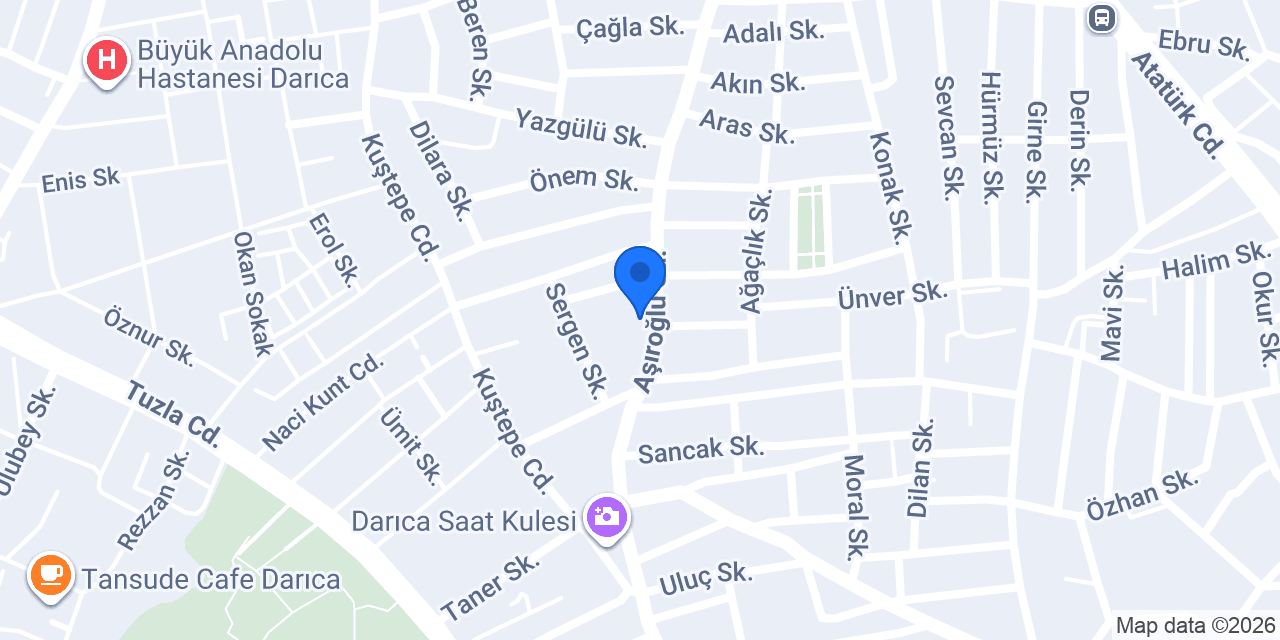 GEBZE 20. Noterliği (DARICA NOTER) konumu