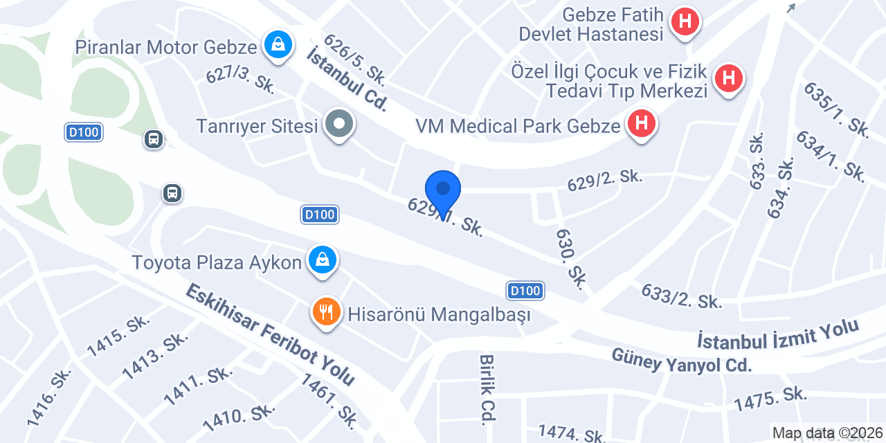 Dental Poşet konumu