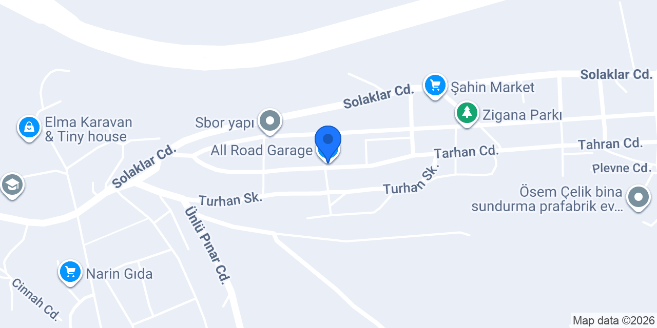 All Road Garage konumu