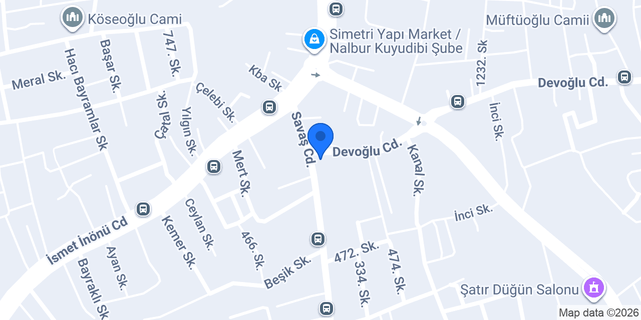 Sakarya Kombi Hastanesi konumu