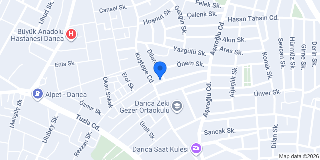 GEYİKLİ SU DARICA GEBZE – Distribütör DOĞA TİCARET konumu