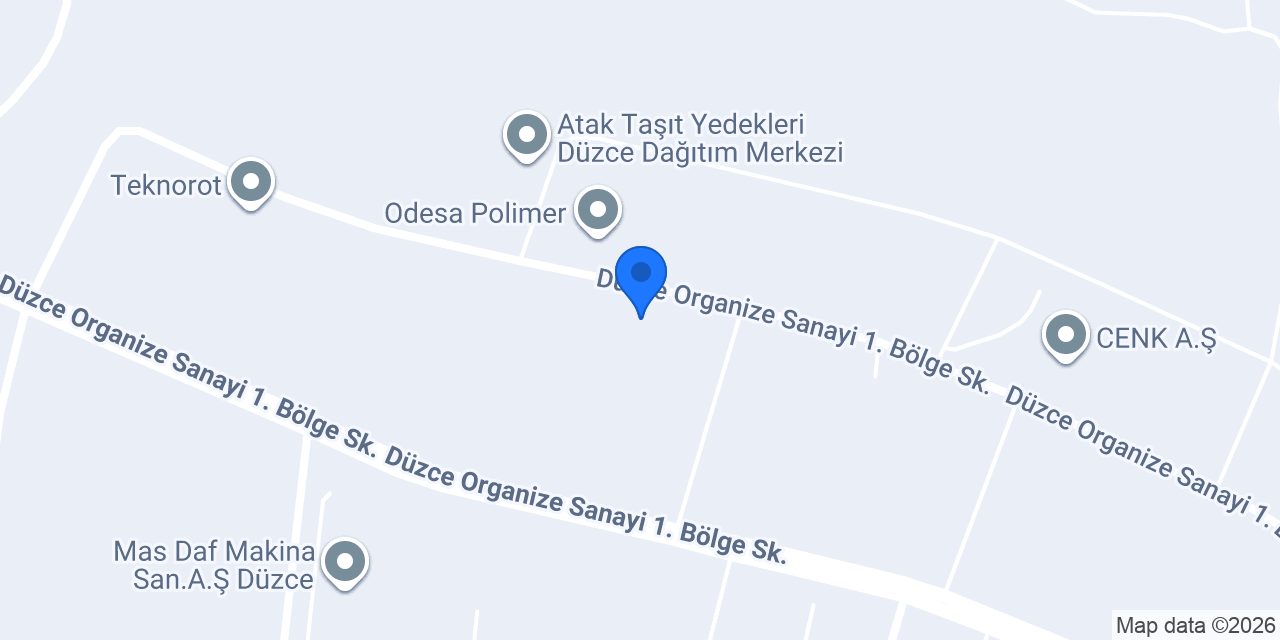 RMK Resins Düzce Tesisi konumu