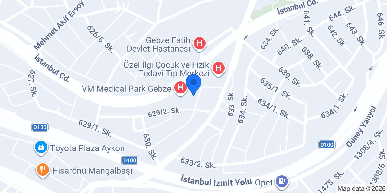 Gebze Ortodonti konumu
