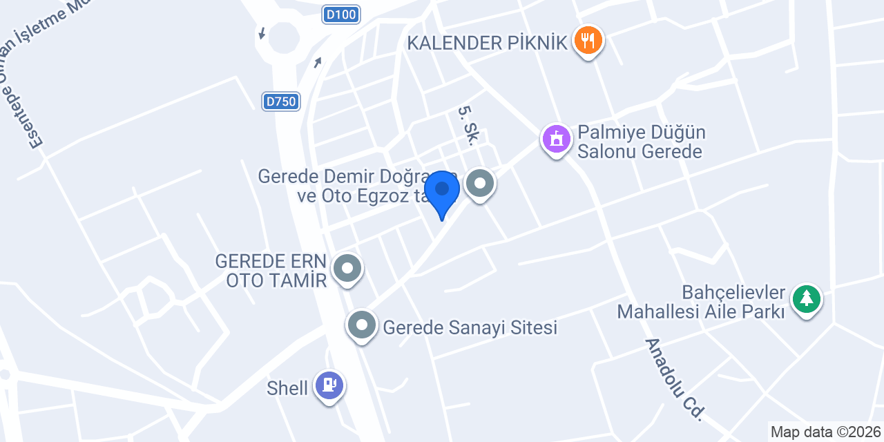 Gerede Uzman Oto Tamir konumu