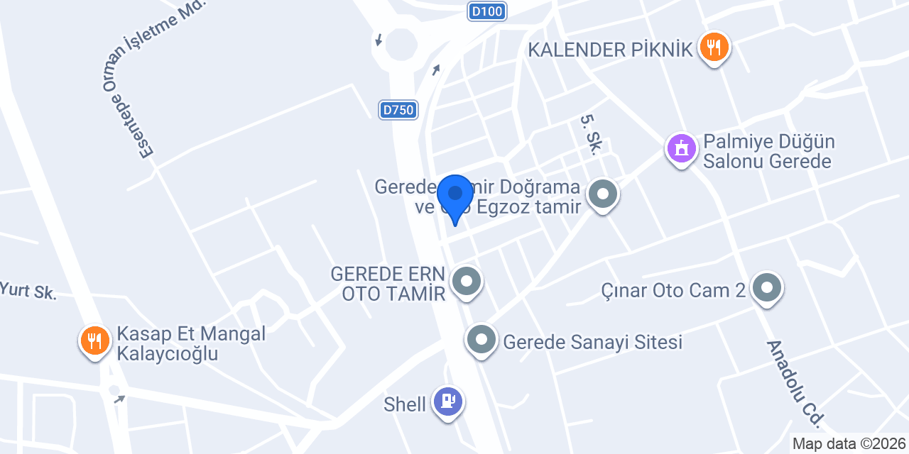 Güven Oto Servis Gerede konumu
