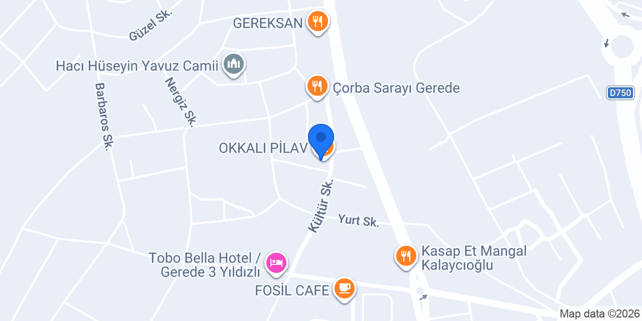 OKKALI PİLAV konumu