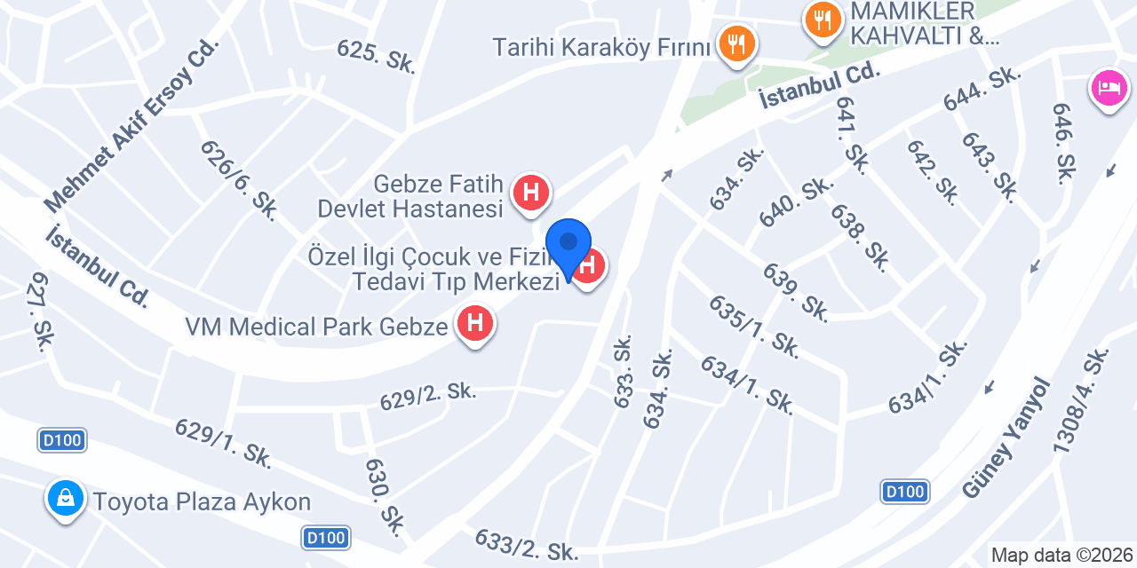 PARK OPTİK -4- GEBZE (FATİH DEVLET HASTANE ŞUBESİ) konumu