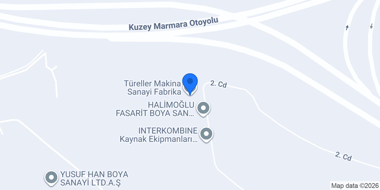 Türeller Makina Sanayi Fabrika konumu