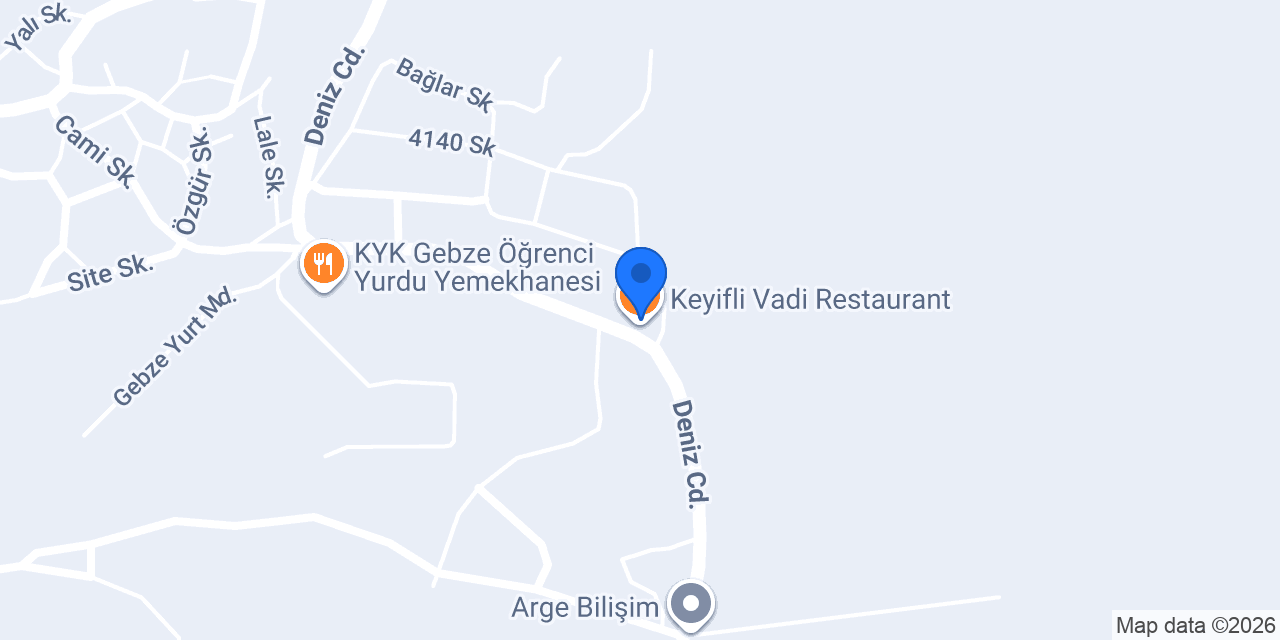 Keyifli Vadi Restaurant konumu