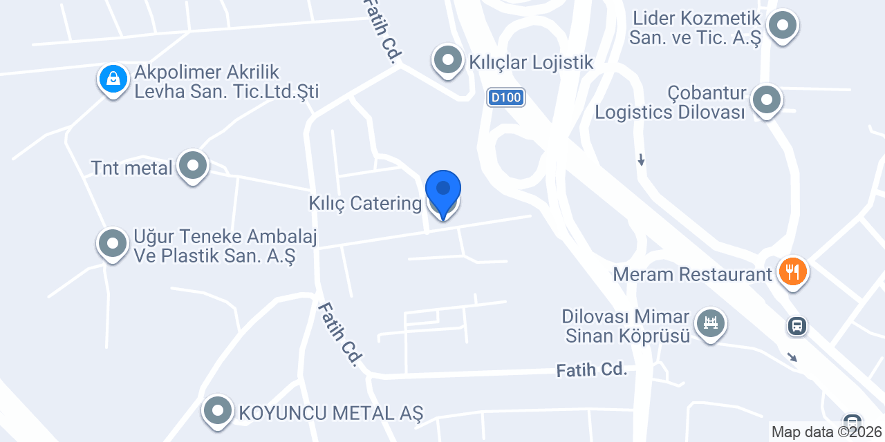 Kılıç Catering konumu