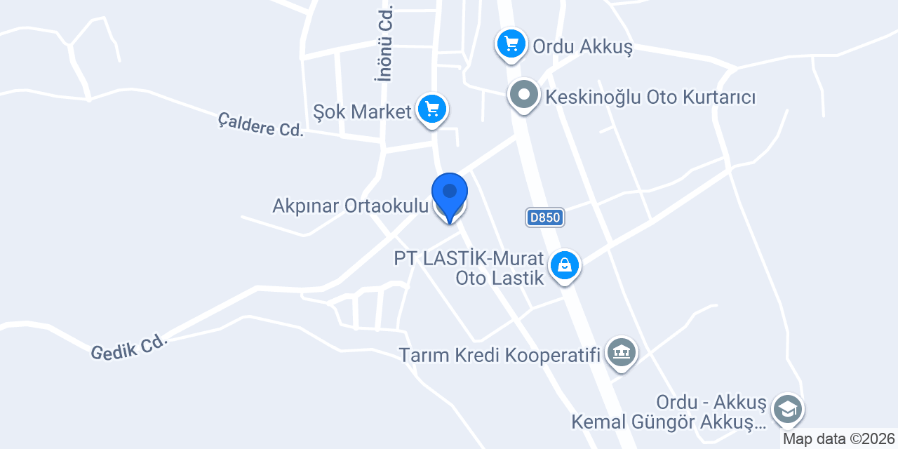 Akpınar Ortaokulu konumu