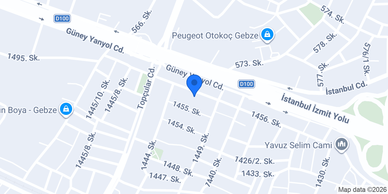Gebze Günlük Kiralık Daire konumu