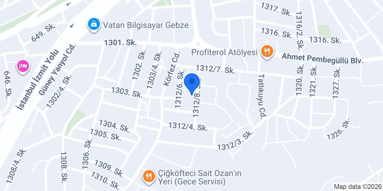 GEBZE ERALTIN KOLEJİ konumu