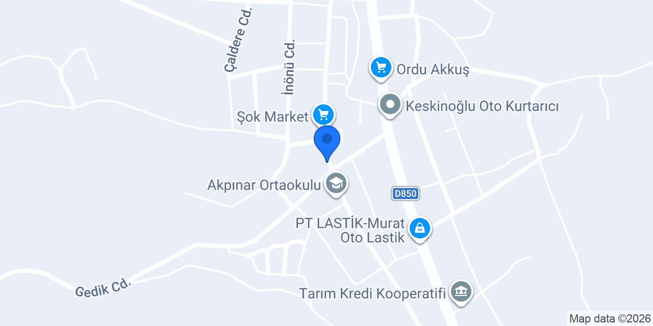 Özel Akkuş Veteriner Kliniği konumu