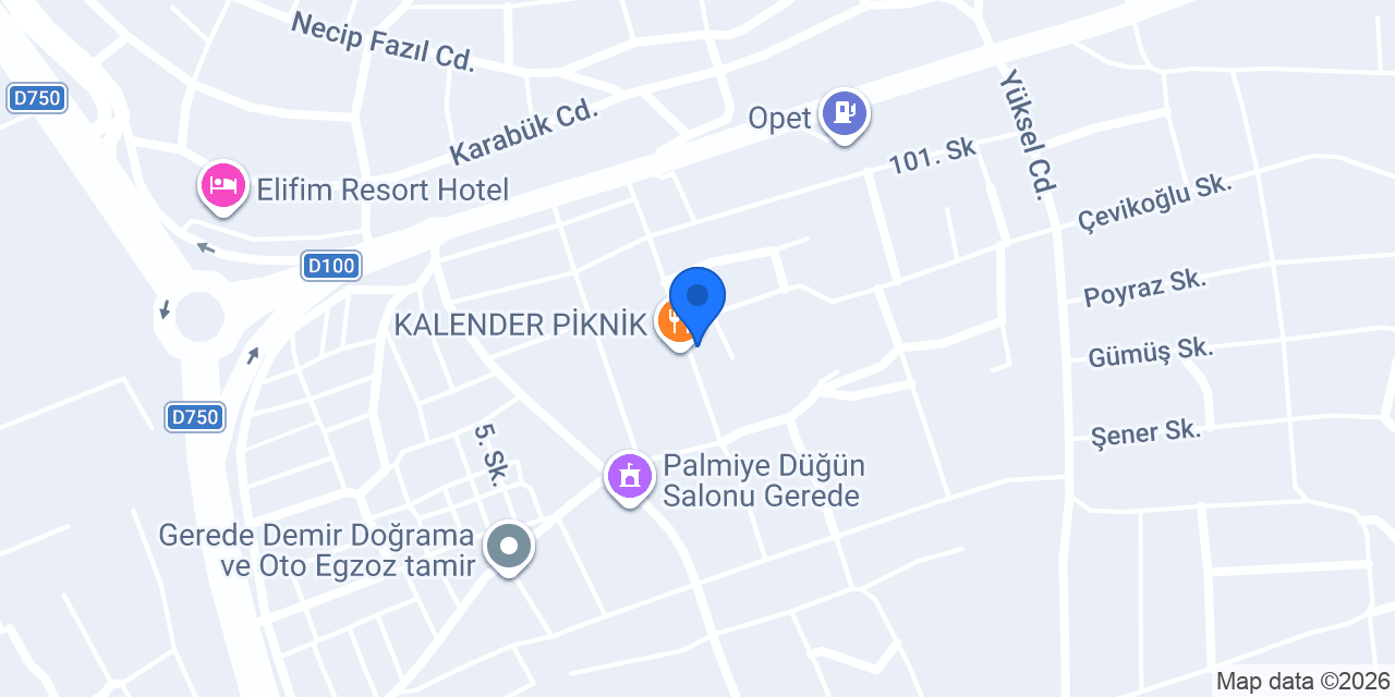 Güçlü Oto Motor konumu