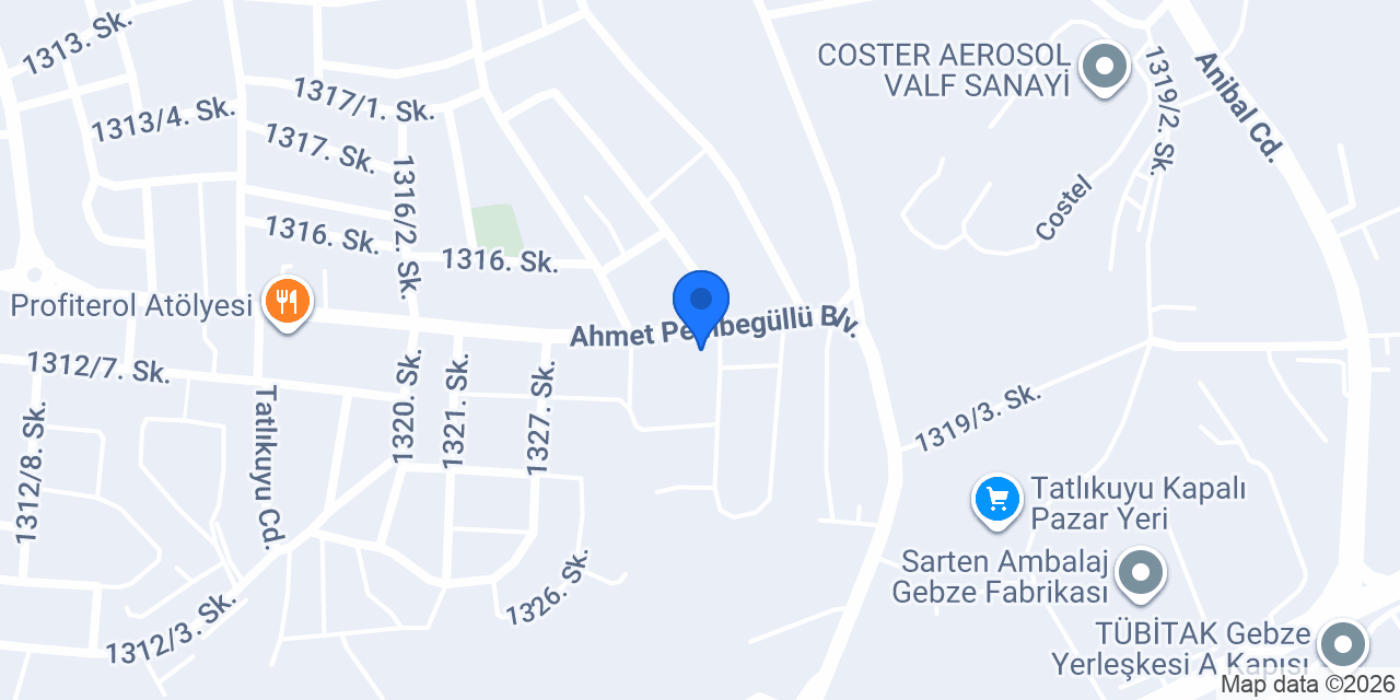 Mehmet Hacıoğlu Baklava GEBZE konumu