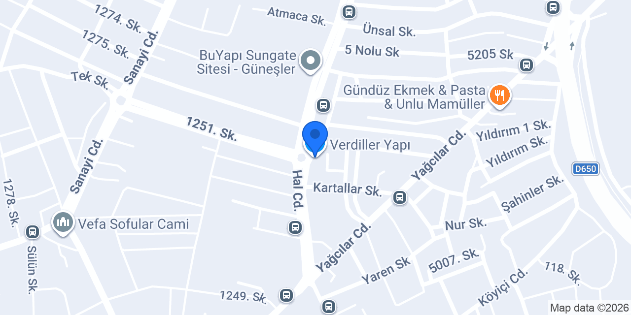 Verdiller Yapı konumu