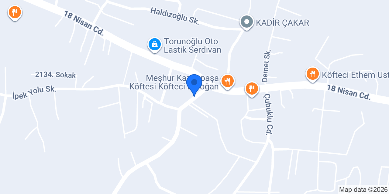 Bahçem Dondurma konumu