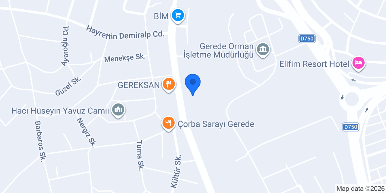 Gerede Melih Gökçek Kültür Merkezi konumu