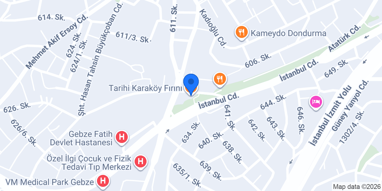 Tarihi Karaköy Fırını konumu