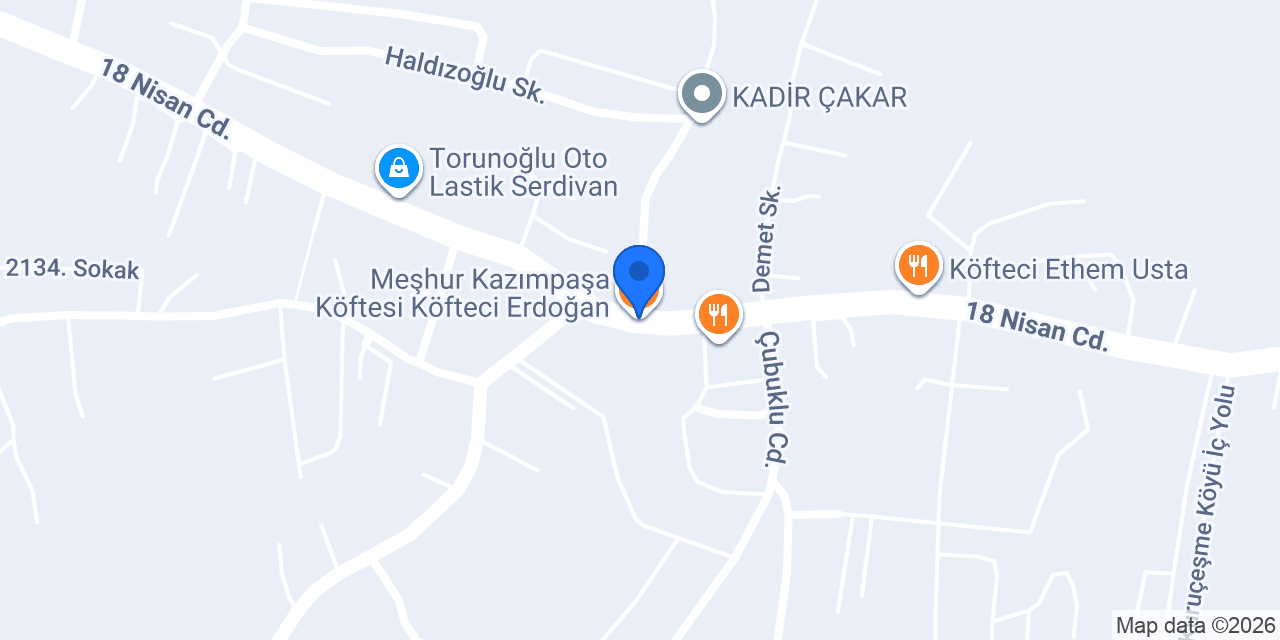 Meşhur Kazımpaşa Köftesi Köfteci Erdoğan konumu