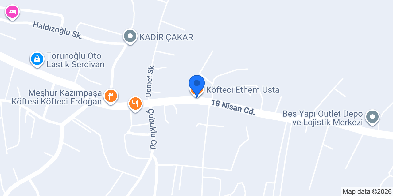 Köfteci Ethem Usta konumu