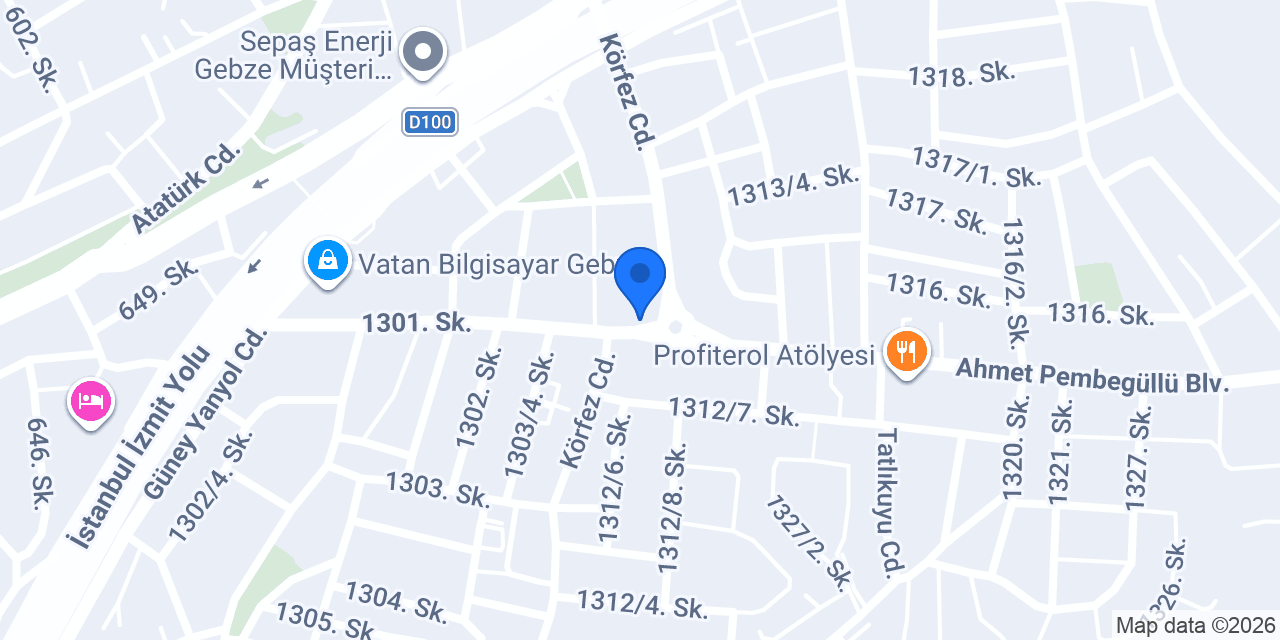 Beylerbeyi Profiterol Gebze konumu