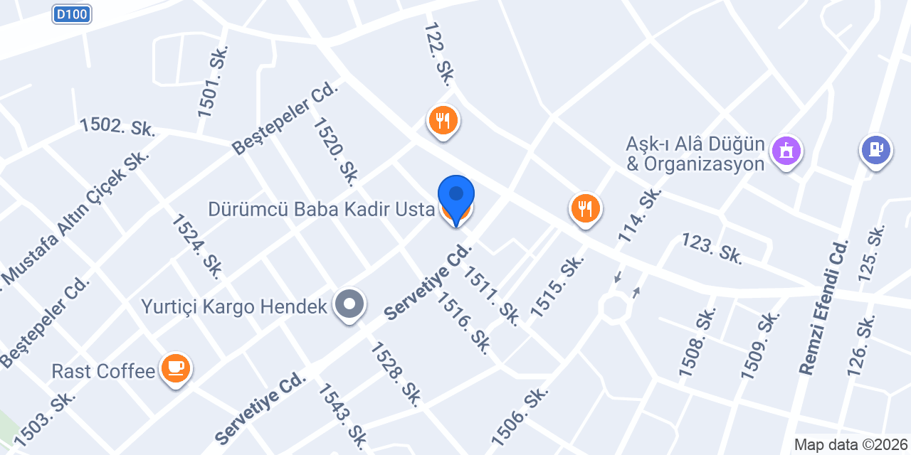 Dürümcü Baba Kadir Usta konumu