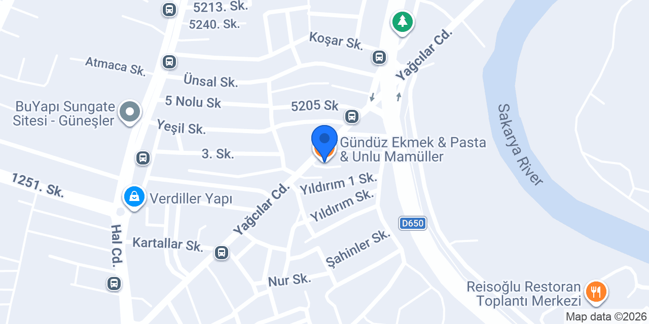 Gündüz Ekmek & Pasta & Unlu Mamüller konumu
