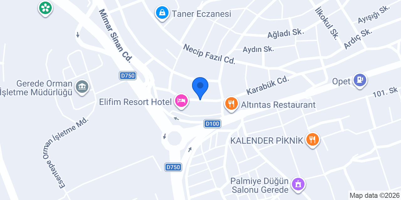 Elifim Resort Hotel Spa Center konumu