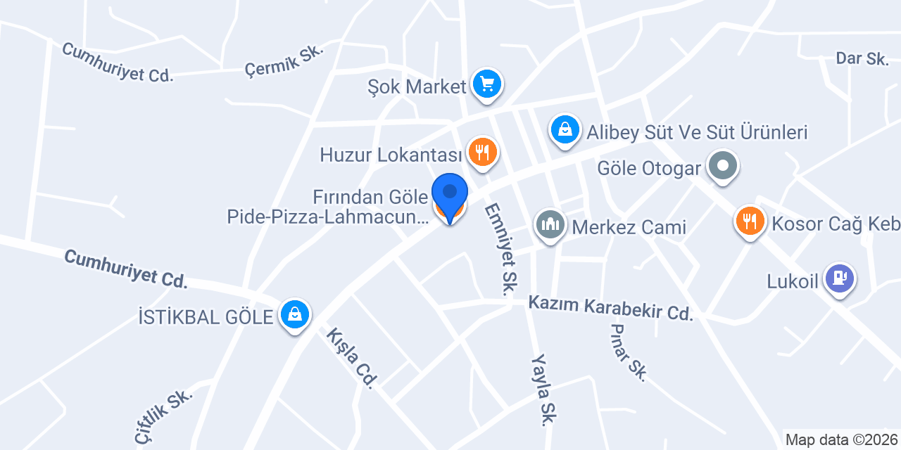 Fırından Göle Pide-Pizza-Lahmacun Salonu konumu