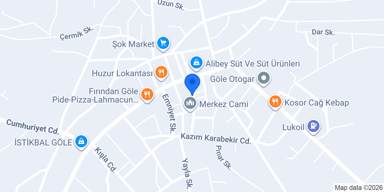 Yüksel Süt Ürünleri konumu