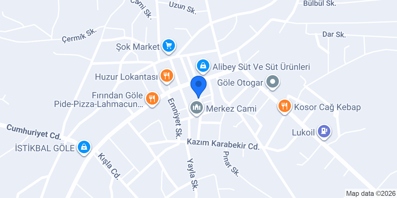 Göle Belediyesi konumu