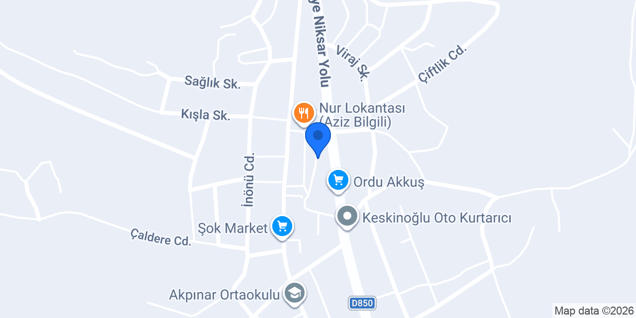 Akkuş Noterliği konumu