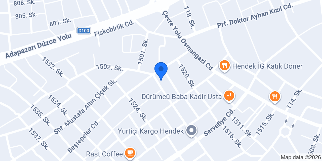 Class Havuz Hendek Şb. konumu