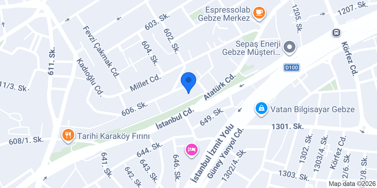 AUTOBANK GEBZE konumu
