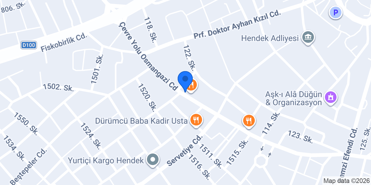 O'PİZZA Hendek konumu