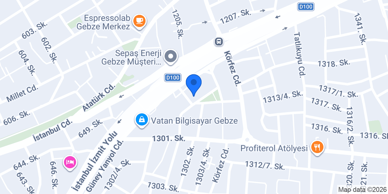 Hedef Makine Gebze Şube konumu