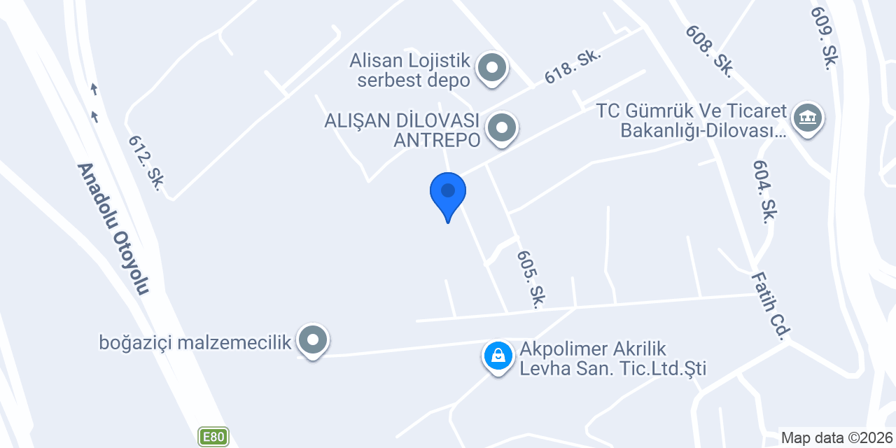 CHY Çelik Servis A.Ş. konumu