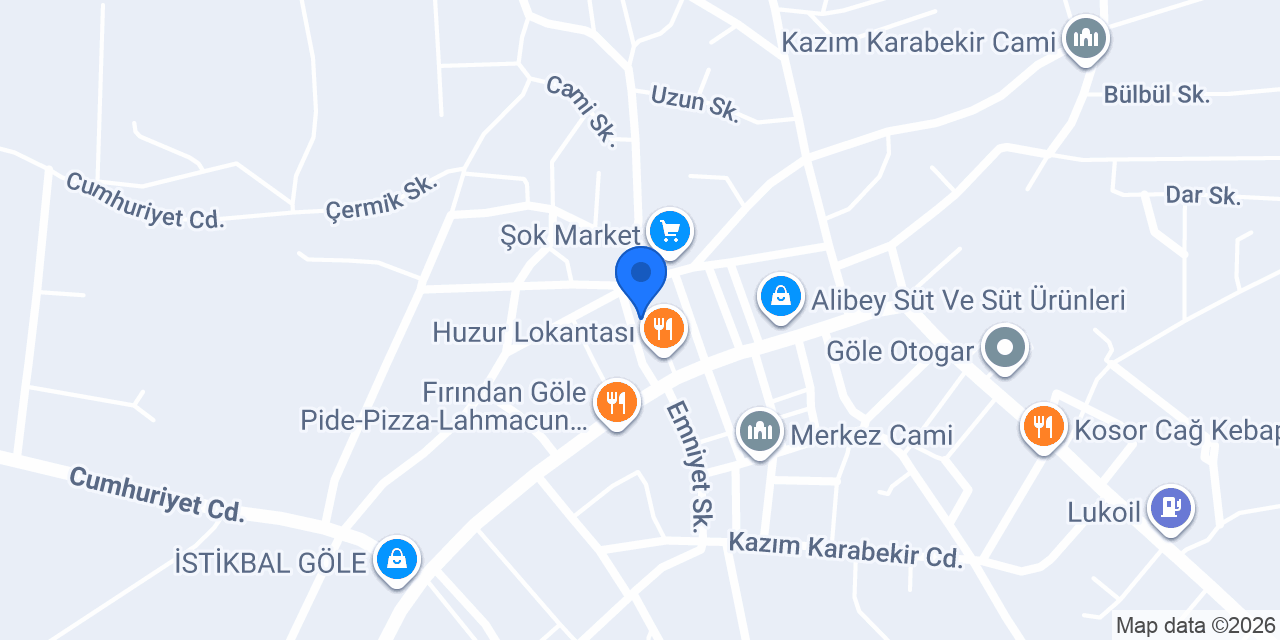 Halkbank Göle Şubesi konumu