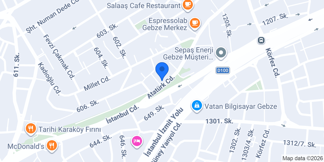 Gebze Tekel Shop konumu