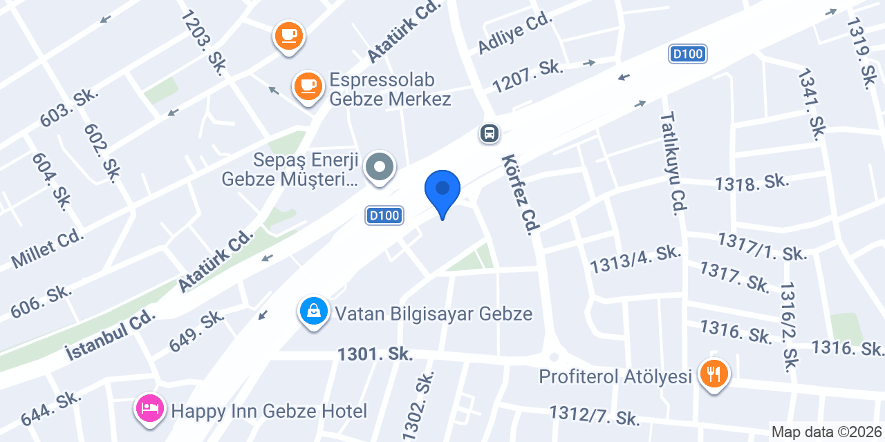 Uğur Okulları Gebze Kampüsü konumu
