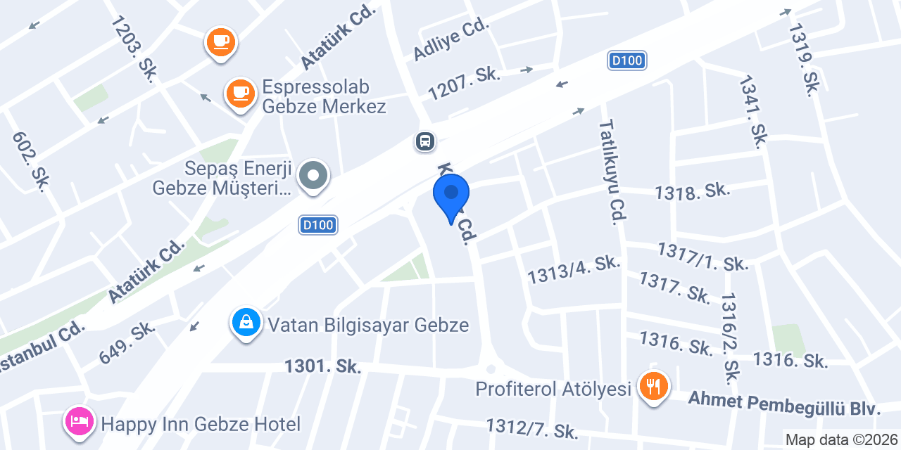 Akat Sürücü Kursu konumu