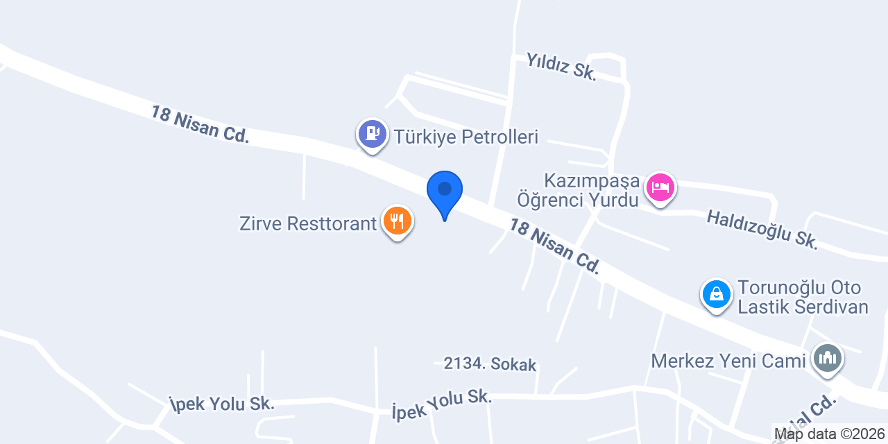 Gökçe makina konumu