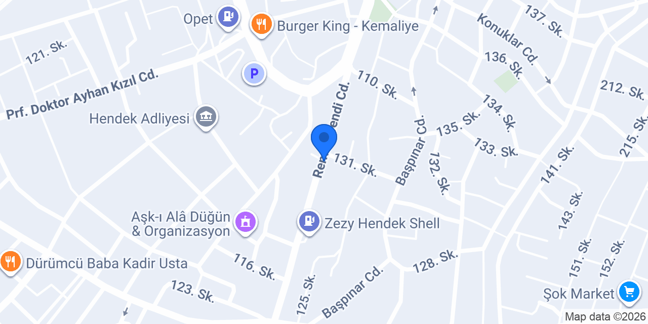 Evce Mobilya Hendek konumu