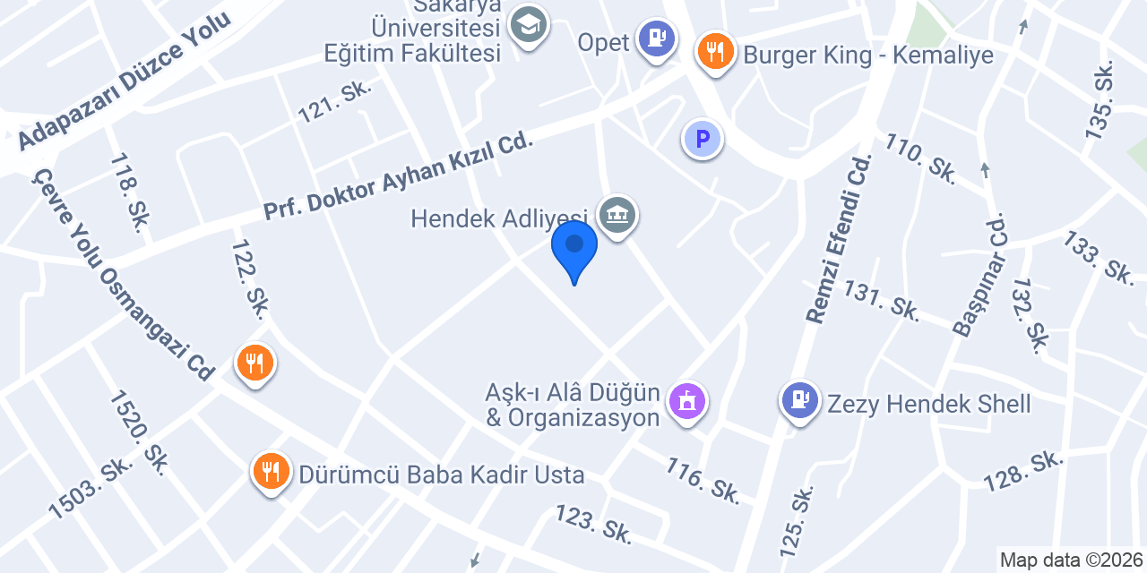 Hendek İlçe Milli Eğitim Müdürlüğü konumu