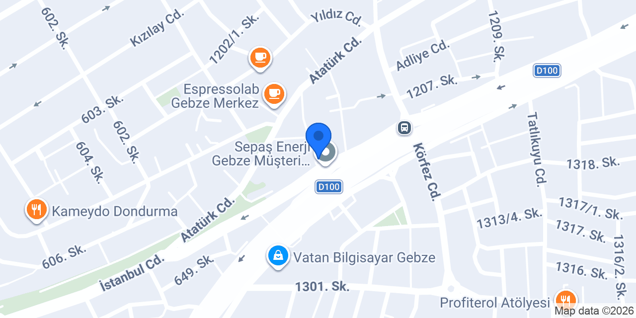 Şirinoğlu Faktoring Gebze Şubesi konumu